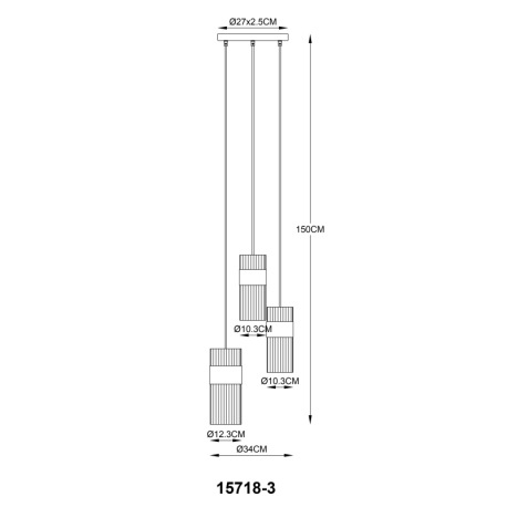 Závesné svietidlo, kov čierny matný, sklo dymovej farby, textilný kábel čierny, možnosť skrátenia vý 5