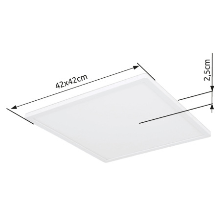 Stropné svietidlo, plast biely/satinovaný, plast biely, podsvietenie, 3 úrovne osvetlenia pomocou ná 13