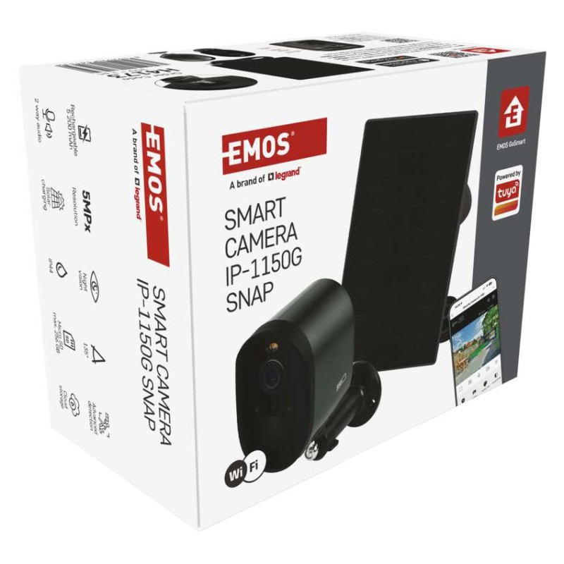 GoSmart Vonkajšia batériová kamera IP-1150G SNAP s WiFi a solárnym panelom 11