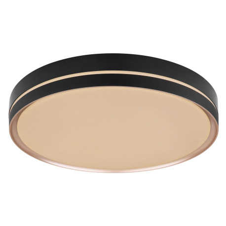 Stropné svietidlo, kov čierny/bronzový, plast biely, pamäťová funkcia, nočné svetlo, stmievateľné, d 8