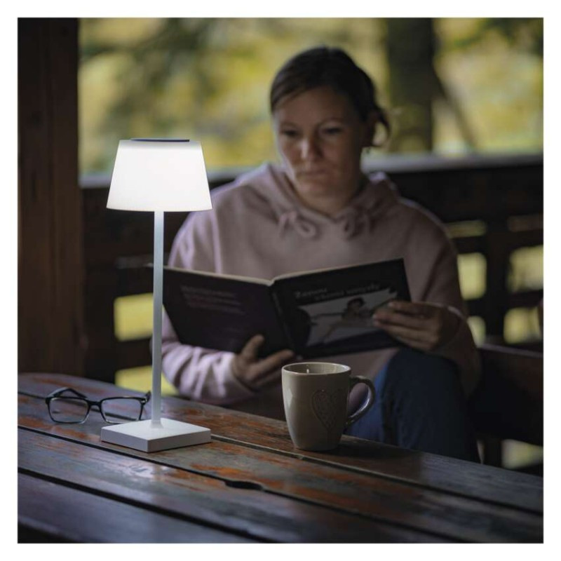 LED stolná lampa KATIE, dobíjacia, biela 3