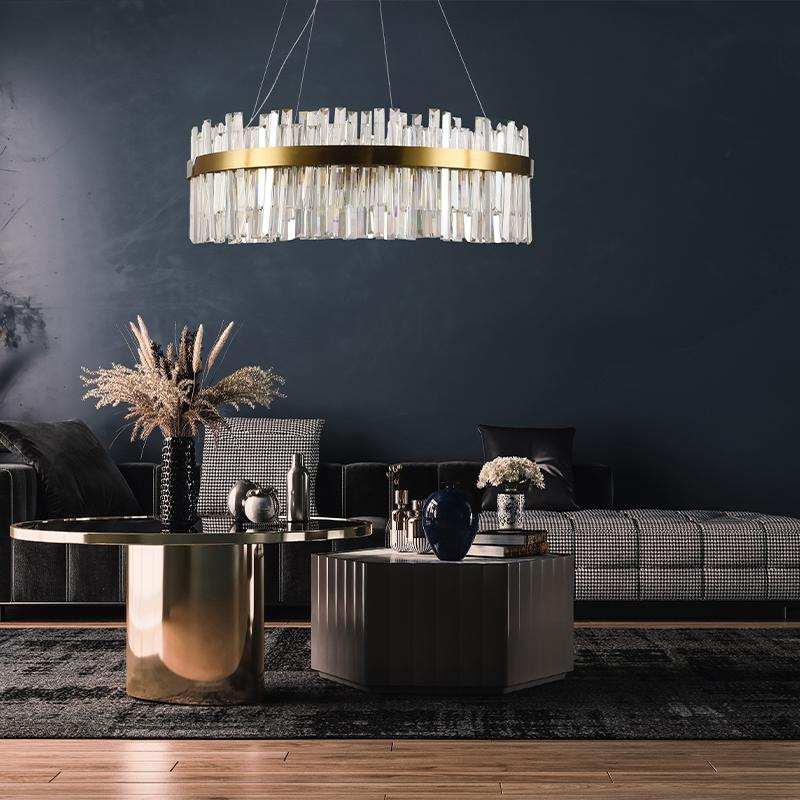 LED krištáľový luster + diaľkový ovládač 110W - J6333/C 8