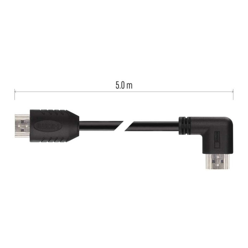HDMI 2.0 high speed kábel A vidlica – A vidlica 90° 5m 4
