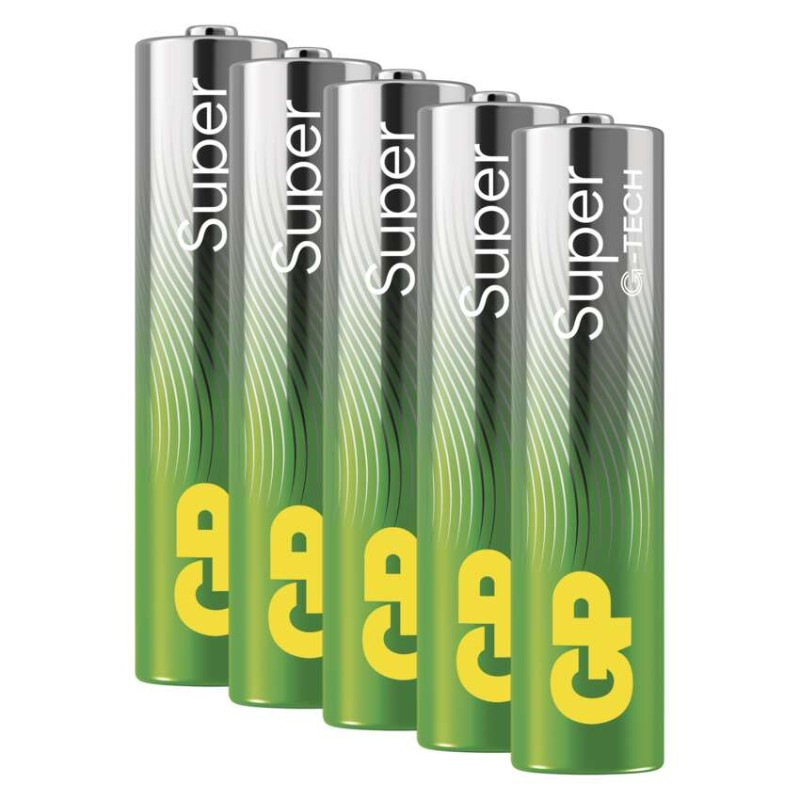 Alkalická batéria GP Super LR03 (AAA), 5 ks 1