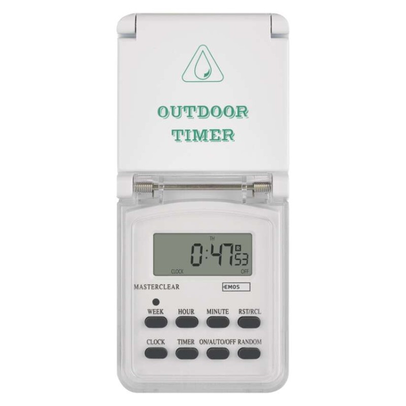 Časovač – digitálna spínacia zásuvka vonkajšia IP44 12