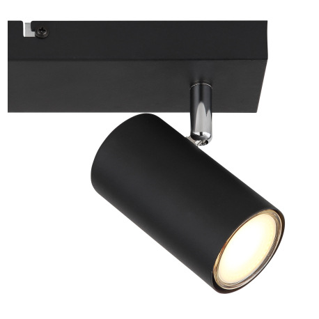 Nástenné svietidlo, kov čierny, chrómový, DxŠxV:260x60x120mm, bez žiaroviek 2x GU10, max. 35W 230V 5