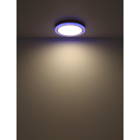 Stropné svietidlo kov biely, zlatá, plast biely, stmievateľné, niekoľko úrovní pomocou nástenného sp 16