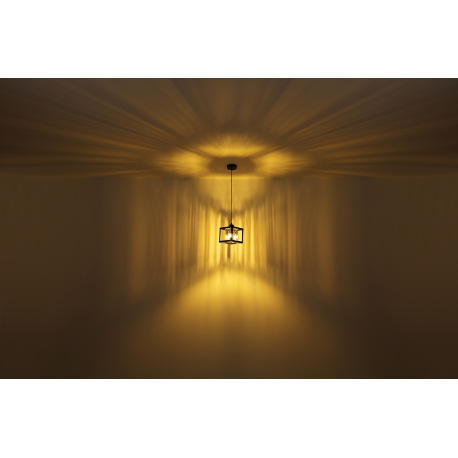 Závesné svietidlo kov čierny matný, sklenené kryštály dymovej farby, DxŠxV: 170x170x1200mm, bez žiar 7