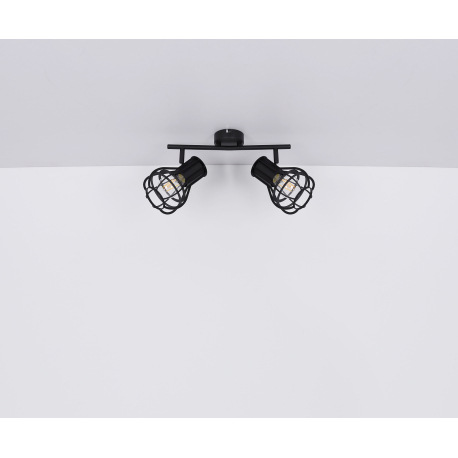 Nástenné svietidlo, kov čierny, DxŠxV: 295x130x225, bez žiaroviek 2xE27, max. 40W 230V 10