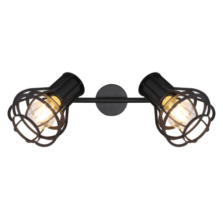 Nástenné svietidlo, kov čierny, DxŠxV: 295x130x225, bez žiaroviek 2xE27, max. 40W 230V 17