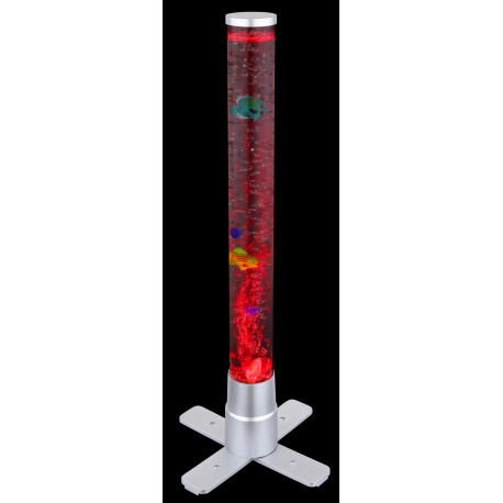 Stojanové svietidlo, plast sivý a priehľadný, čierny PVC kábel, s vypínačom na kábli, RGB zmena farb 16