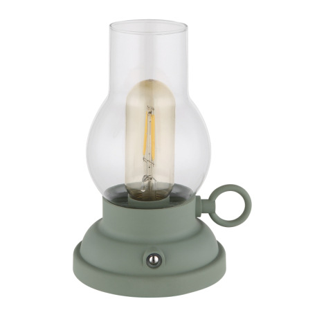 Dekoratívne svietidlo, plast zelená matná, číre sklo, plast jantárová, dotykový stmievač, bez adapté 15