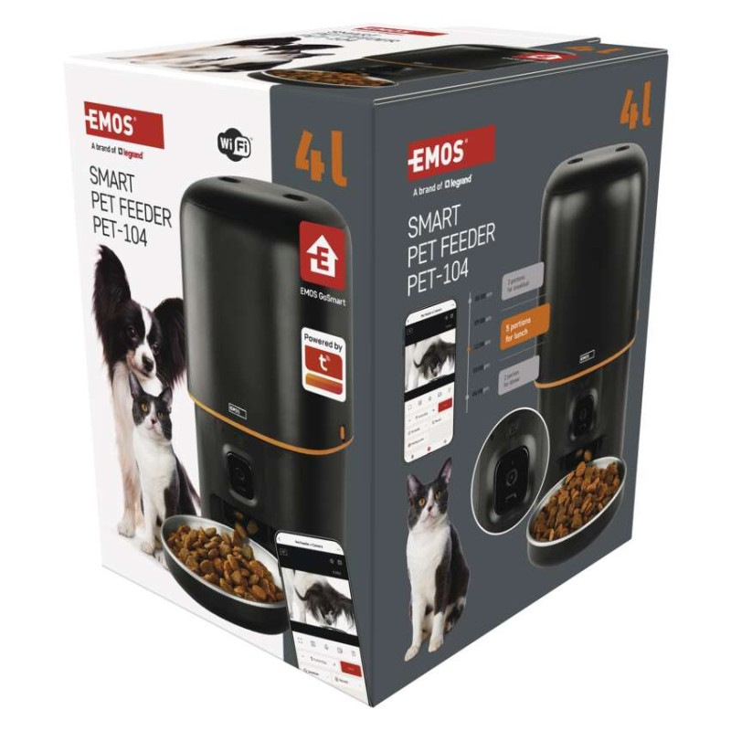 GoSmart dávkovač krmiva Pet Care s kamerou, 4 l, čierny, Wi-Fi 8