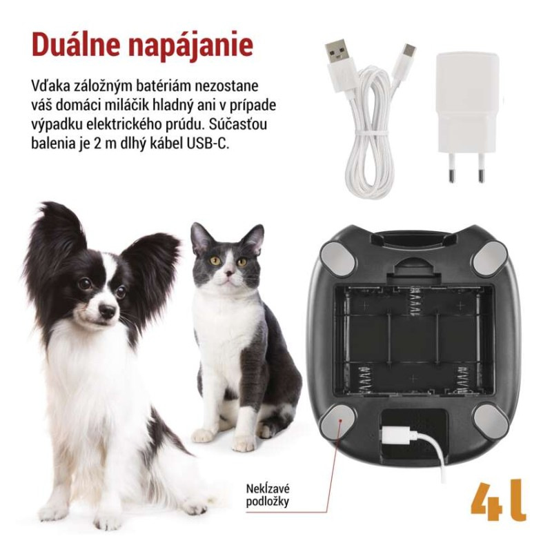 GoSmart dávkovač krmiva Pet Care s kamerou, 4 l, čierny, Wi-Fi 5