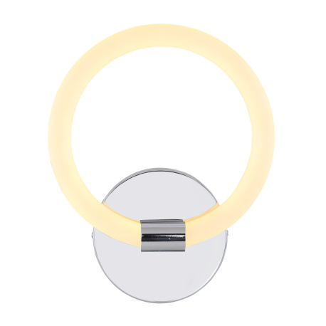 Nástenné svietidlo, chróm, plast opál biely, Š: 200, H: 70, vrátane 1xLED 9W 230V, 630lm, 3000K 2