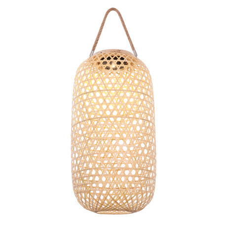 Solárne svietidlo, bambus, plast, na zavesenie alebo na státie, IP44, vypínač, akumulátor AA 600mAh