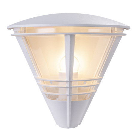 Vonkajšie svietidlo, hliník biely matný, plast priehľadný, IP44, ŠxV:270x250, AL:165, bez žiarovky 1 8