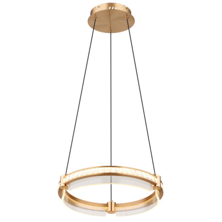 Závesné svietidlo, kov zlatej farby, hliník zlatej farby brúsený, krištále K5 číre, akryl číry, stmi