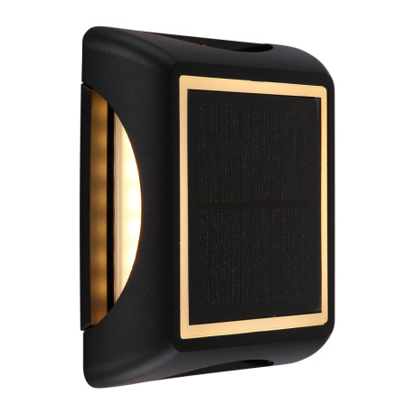 Solárne svietidlo, hliník čierny matný, plast čierny/biely, spínač, batéria CR18650 1500mAh 3,7V, IP 16