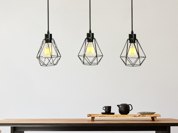 Závesné kovové svietidlo 3 x E27 - ME0012-3 7