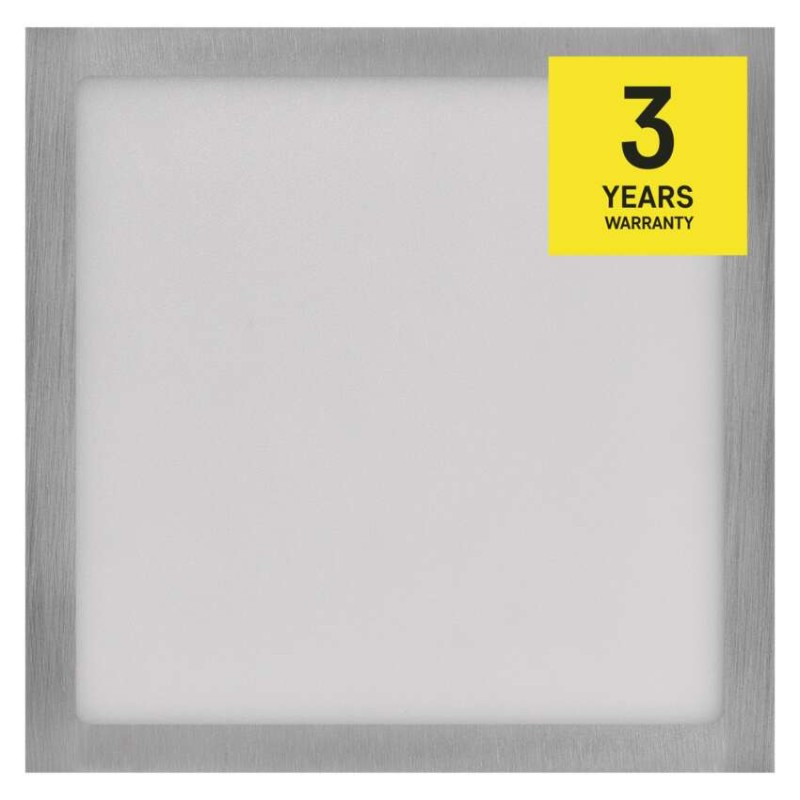 LED prisadené svietidlo, štvorec, strieborné, 12,5W, CCT 14