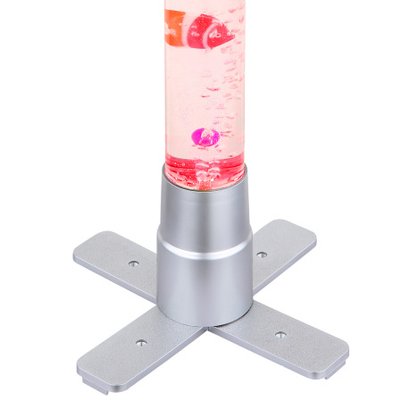 Stojanové svietidlo, plast sivý a priehľadný, čierny PVC kábel, s vypínačom na kábli, RGB zmena farb 4