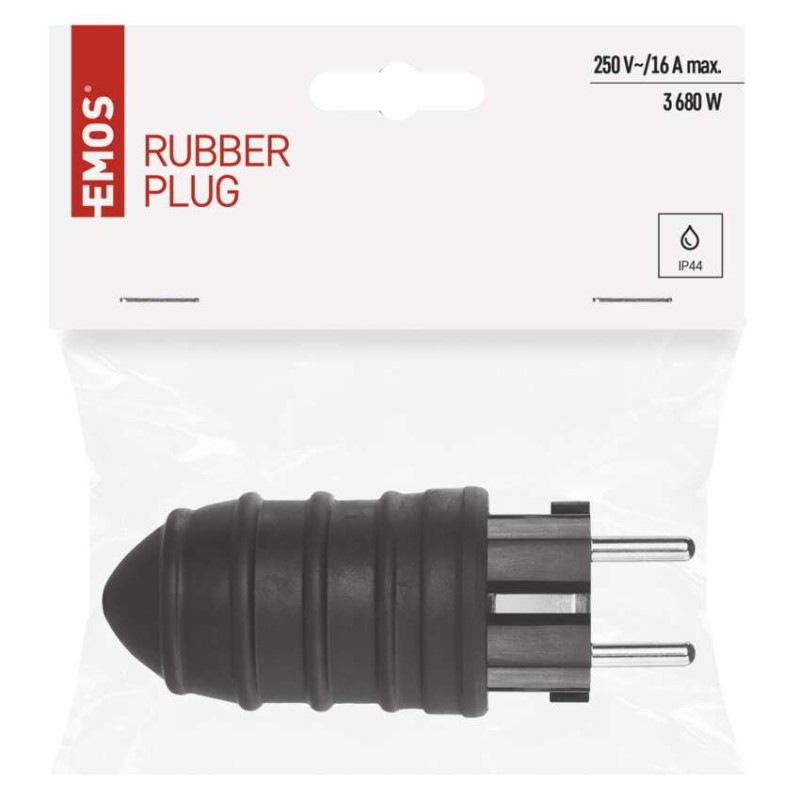 Vidlica gumová priama pre predlžovací kábel, čierna 4