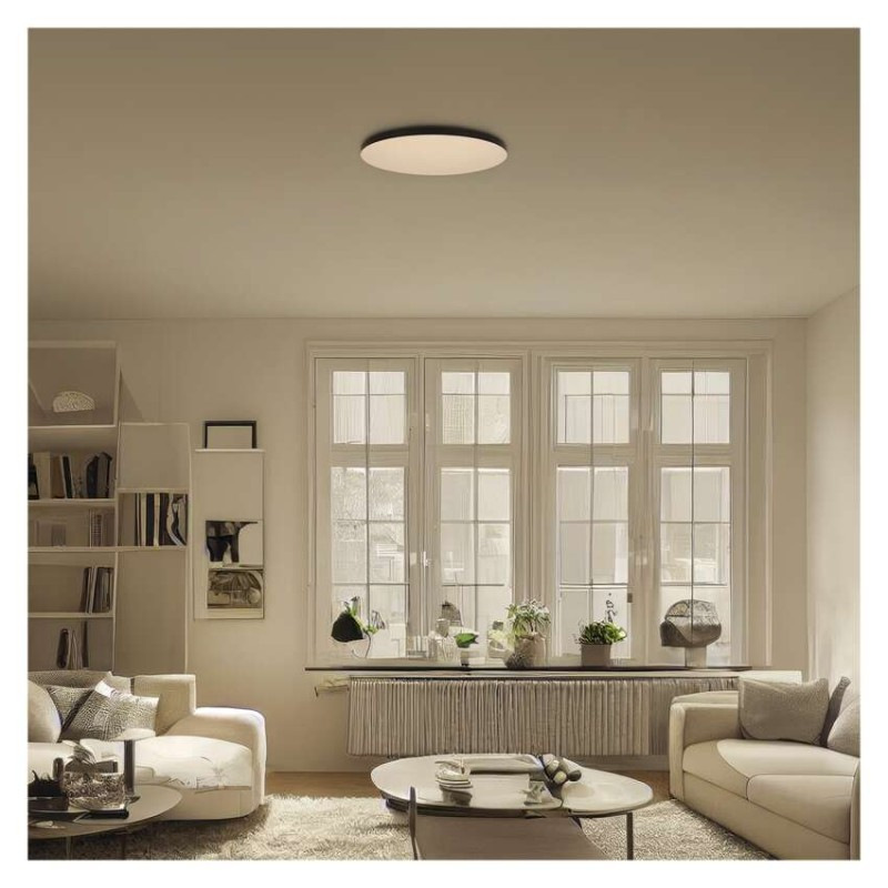 LED prisadené svietidlo DIONI kruhové, čierné,32W, CCT 4