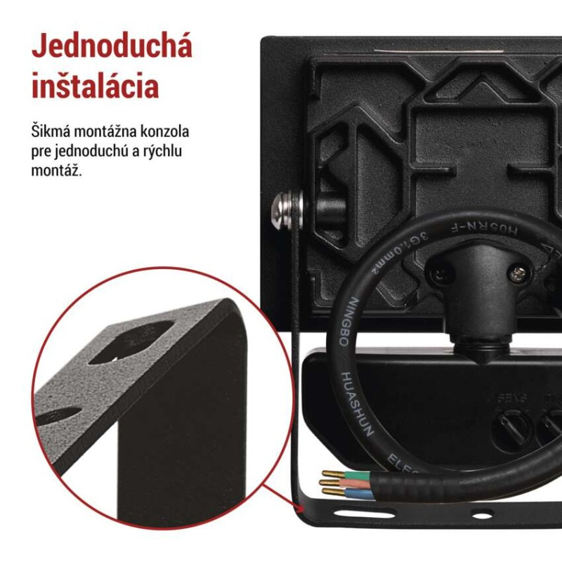 LED reflektor TAMBO so senzorom pohybu, 10 W, 1000 lm, čierny 9