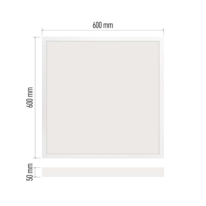 LED panel BAXXO 60×60, štvorcový prisadený biely, 36W neutr. biela 3