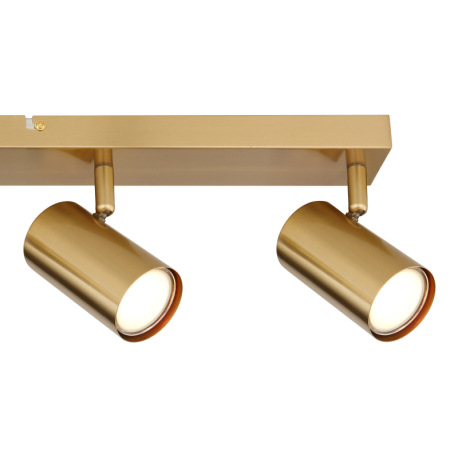 Stropné svietidlo, kov zlatej farby brúsený, DxŠxV: 560x60x120mm, bez žiaroviek 4x GU10, max. 35W 23 5