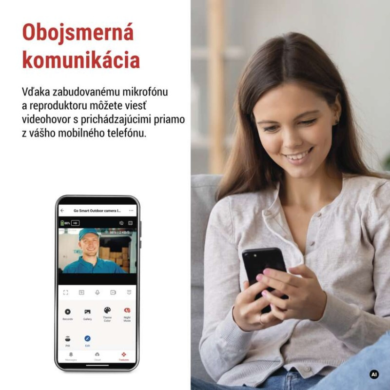 GoSmart Vonkajšia batériová kamera IP-1200G WASP s WiFi a solárnym panelom 5
