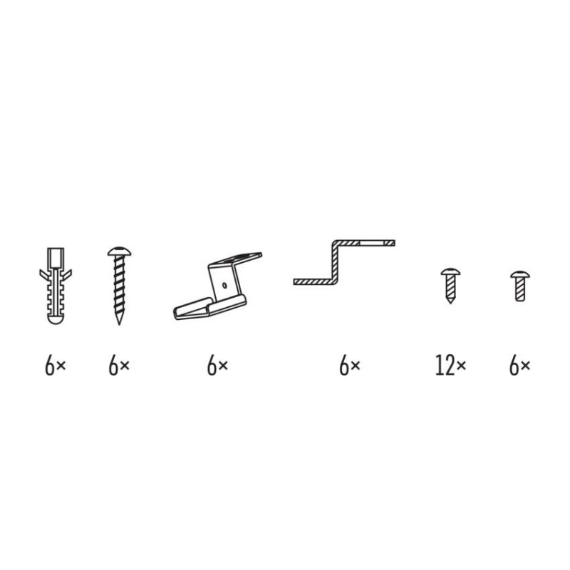 6 háčikov pre LED panel 120×30cm 2