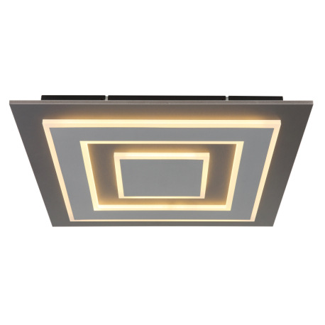 Stropné svietidlo, plast antracit, brúsený sivý kov, akryl biely, DxŠxV: 480x480x52mm, vrátane LED 4 8