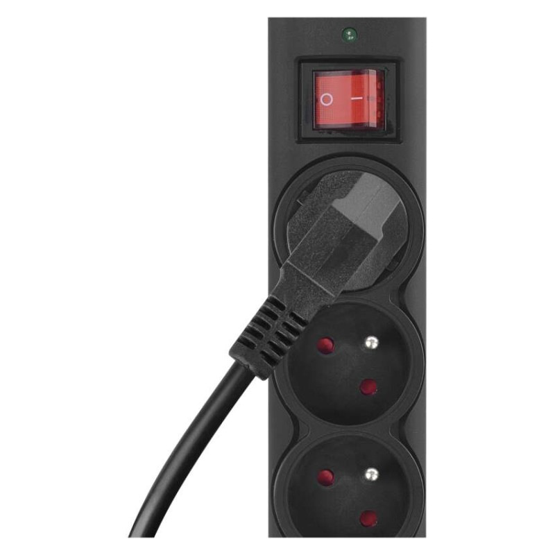 Prepäťová ochrana – 6 zásuviek, 3 m, čierna 6