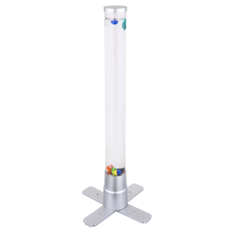 Stojanové svietidlo, plast sivý a priehľadný, čierny PVC kábel, s vypínačom na kábli, RGB zmena farb 17