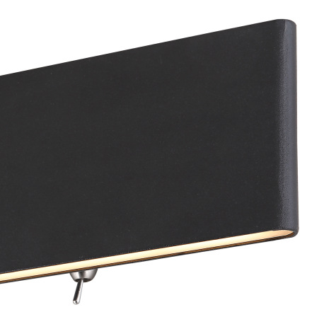 Nástenné svietidlo, hliník čierny, akryl biely, svetlá svietia hore a dole, vypínač, ŠxV: 295x80, H: 7