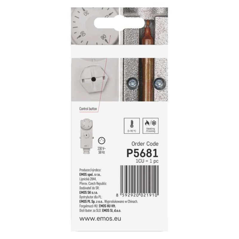 Príložný manuálny termostat P5681 9