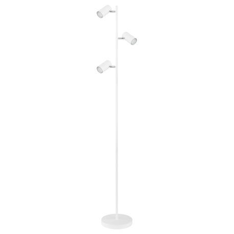 Stojacia lampa kov biela matná, DxŠxV: 250x230x1540mm, dĺžka kábla 1800mm, bez žiaroviek 3x GU10 LED 9
