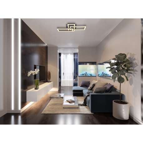 Stropné svietidlo, plast čierny, plast sivý matný, plast biely, polohovateľné, DxŠxV: 614x341x93mm, 10