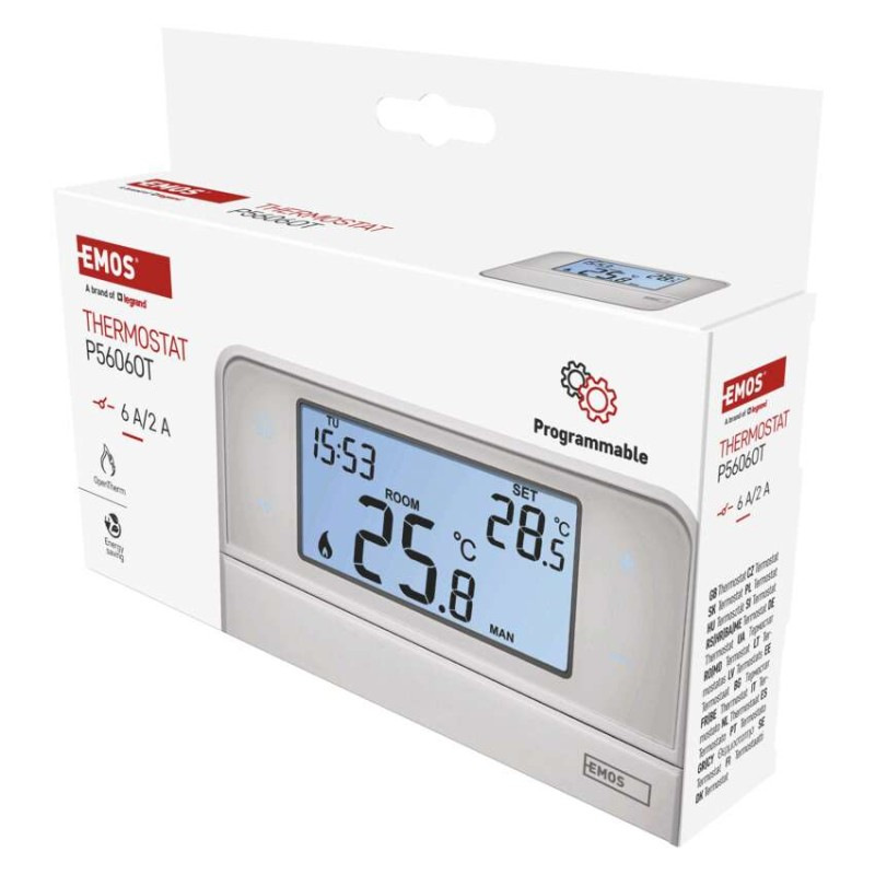 Izbový programovateľný drôtový OpenTherm termostat P5606OT 4