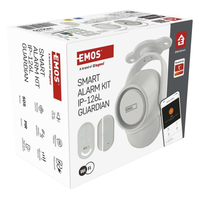 GoSmart alarm IP‑1256L GUARDIAN s pohybovým senzorom, 6× dverový/okený senzor, WiFi 14