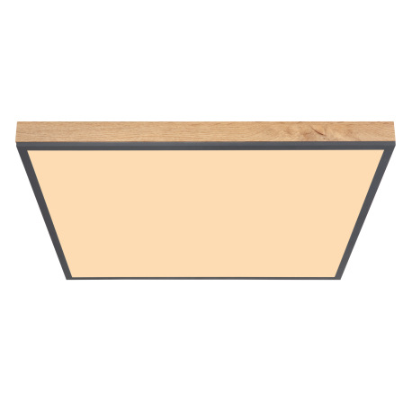 Stropné svietidlo, hliník, grafit, MDF imitácia dreva, akryl biely, rám imitácia dubu, DxŠxV:590x590 13