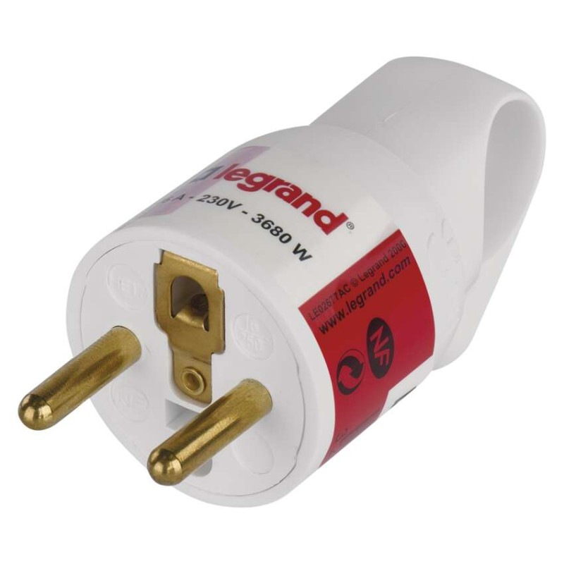 Legrand vidlica priama s úchytom, biela 4