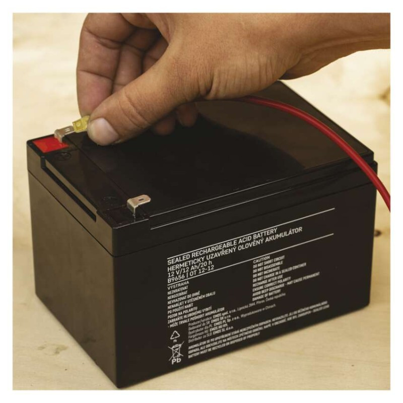 Bezúdržbový olovený akumulátor 12 V/12 Ah, faston 6,3 mm 5