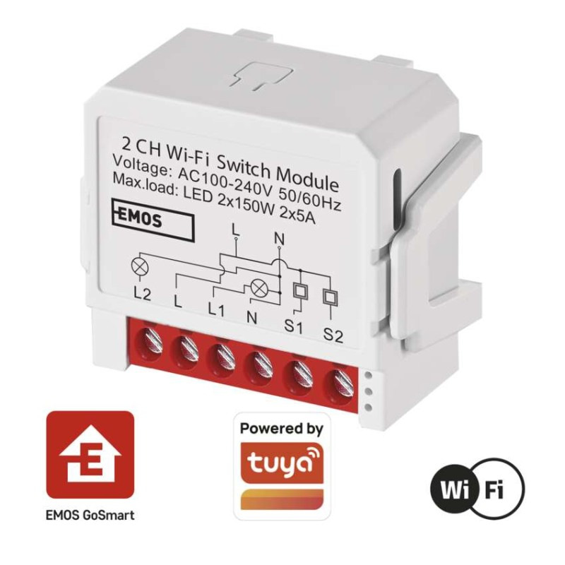 GoSmart spínací modul IP-2202SW, WiFi, 2-kanálový 12