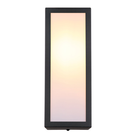 Vonkajšia svietidlo kov čierna matný, polykarbonát biely, smer svetla: nahor, IP44, ŠxV: 120x320mm, 9