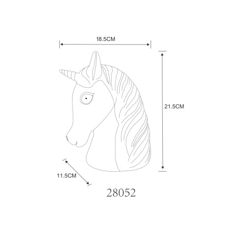 Dekoratívne svietidlo, plast farebný, kábel PVC, posuvný vypínač, vrátane USB kábla, DxŠxV: 180x110x 10
