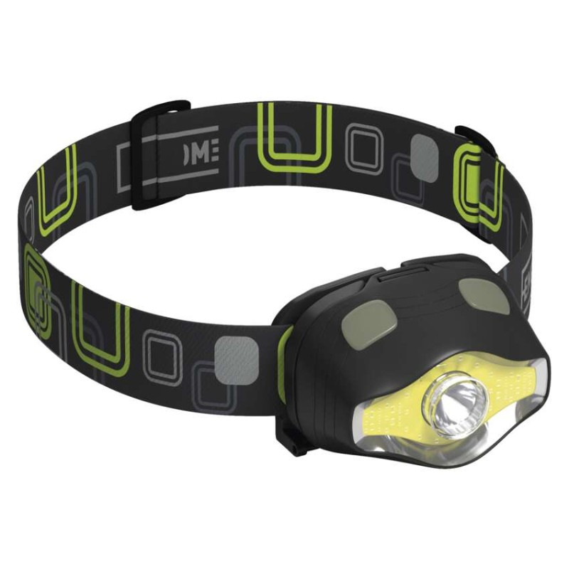 COB LED + LED čelovka P3536, 220 lm, 100 m, 3× AAA 5